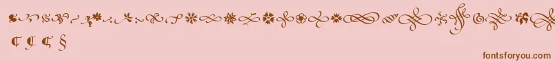 PoeticaSuppOrnaments Font – Brown Fonts on Pink Background