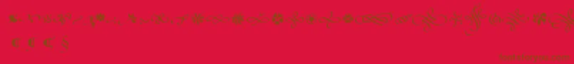 PoeticaSuppOrnaments Font – Brown Fonts on Red Background