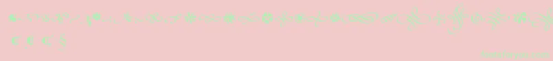 PoeticaSuppOrnaments Font – Green Fonts on Pink Background