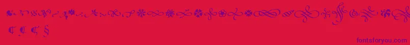PoeticaSuppOrnaments Font – Purple Fonts on Red Background