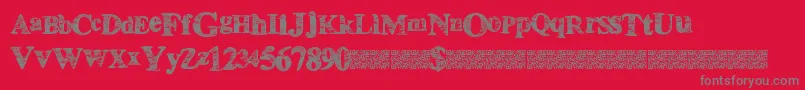 Houseboat Font – Gray Fonts on Red Background
