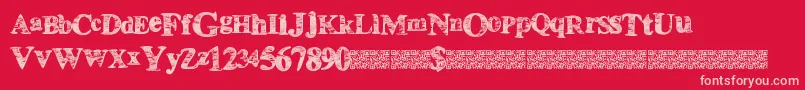 Houseboat Font – Pink Fonts on Red Background
