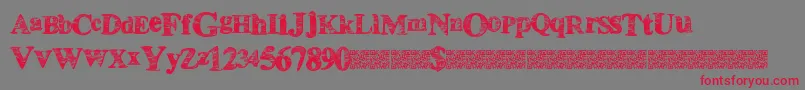 Houseboat Font – Red Fonts on Gray Background
