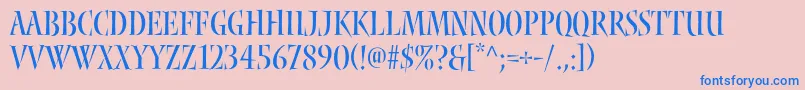 Nyxstd Font – Blue Fonts on Pink Background