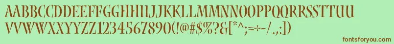 Шрифт Nyxstd – коричневые шрифты на зелёном фоне