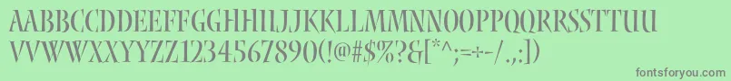 Nyxstd Font – Gray Fonts on Green Background