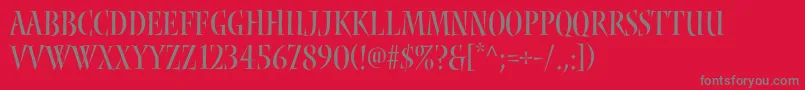 Nyxstd-Schriftart – Graue Schriften auf rotem Hintergrund