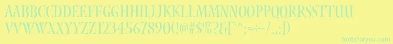 Nyxstd Font – Green Fonts on Yellow Background