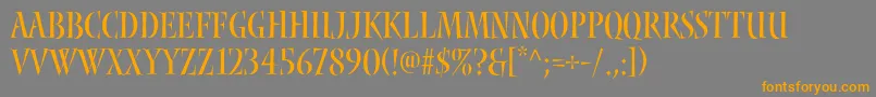 フォントNyxstd – オレンジの文字は灰色の背景にあります。