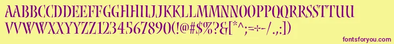 Nyxstd Font – Purple Fonts on Yellow Background
