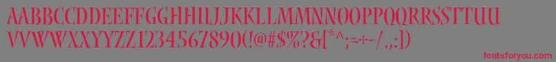 Nyxstd Font – Red Fonts on Gray Background
