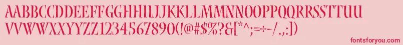 Nyxstd Font – Red Fonts on Pink Background