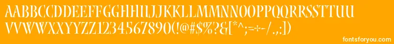 フォントNyxstd – オレンジの背景に白い文字