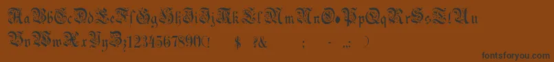 Police ChoolGothic – polices noires sur fond brun