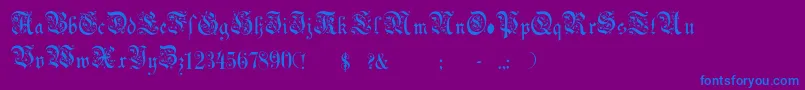 ChoolGothic Font – Blue Fonts on Purple Background