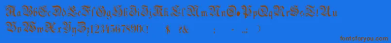 ChoolGothic Font – Brown Fonts on Blue Background
