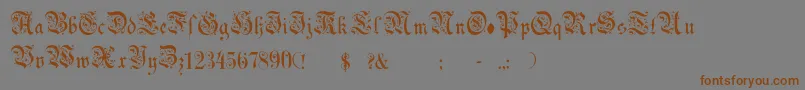 ChoolGothic Font – Brown Fonts on Gray Background
