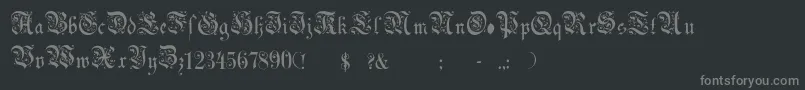 ChoolGothic Font – Gray Fonts on Black Background