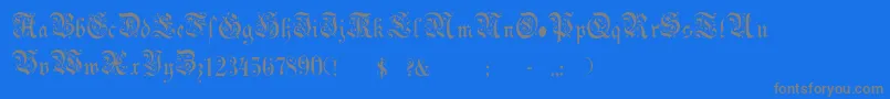 Lisätietoja ChoolGothic-fontista ChoolGothic-fontti – harmaat kirjasimet sinisellä taustalla