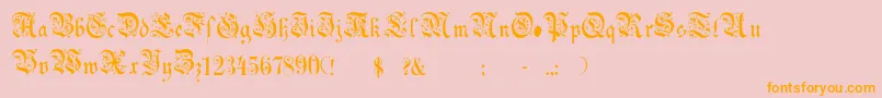 ChoolGothic Font – Orange Fonts on Pink Background