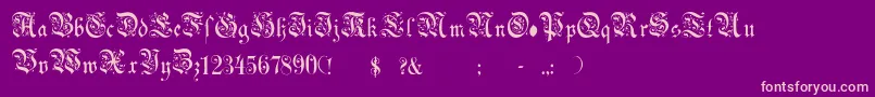 ChoolGothic Font – Pink Fonts on Purple Background