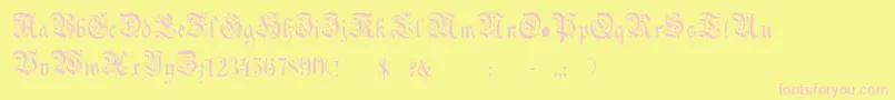 ChoolGothic Font – Pink Fonts on Yellow Background