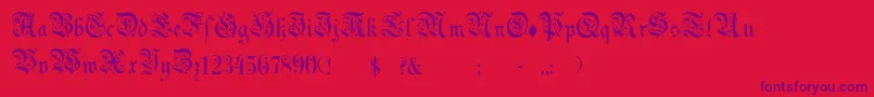ChoolGothic Font – Purple Fonts on Red Background