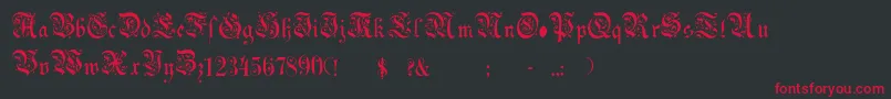 ChoolGothic Font – Red Fonts on Black Background