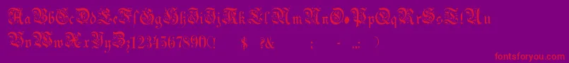 ChoolGothic Font – Red Fonts on Purple Background
