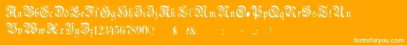ChoolGothic Font – White Fonts on Orange Background