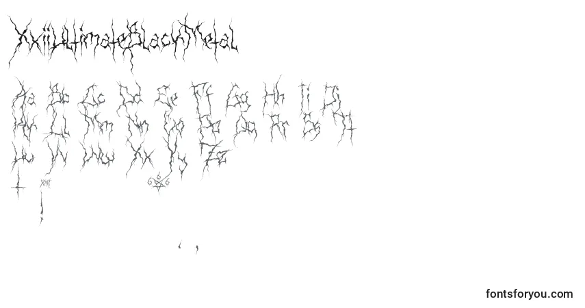 XxiiUltimateBlackMetalフォント–アルファベット、数字、特殊文字