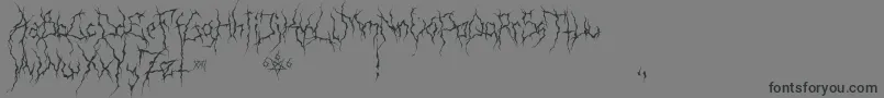 Czcionka XxiiUltimateBlackMetal – czarne czcionki na szarym tle