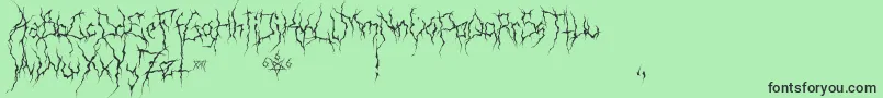 fuente XxiiUltimateBlackMetal – Fuentes Negras Sobre Fondo Verde