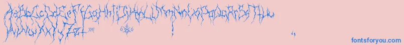 fuente XxiiUltimateBlackMetal – Fuentes Azules Sobre Fondo Rosa