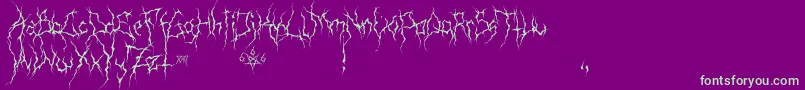 fuente XxiiUltimateBlackMetal – Fuentes Verdes Sobre Fondo Morado