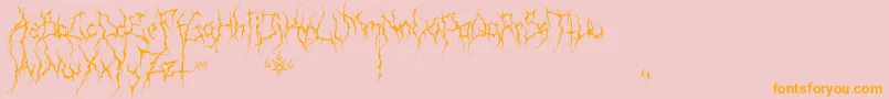 XxiiUltimateBlackMetal Font – Orange Fonts on Pink Background