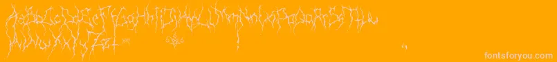 XxiiUltimateBlackMetal Font – Pink Fonts on Orange Background