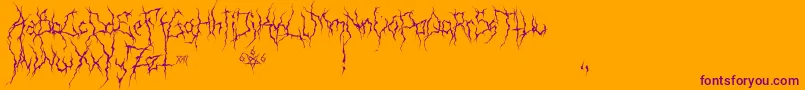 fuente XxiiUltimateBlackMetal – Fuentes Moradas Sobre Fondo Naranja