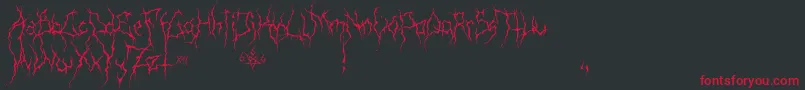 XxiiUltimateBlackMetal Font – Red Fonts on Black Background