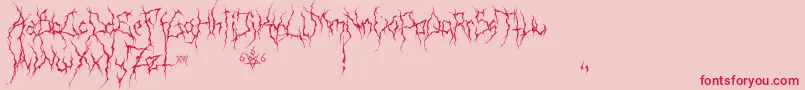 fuente XxiiUltimateBlackMetal – Fuentes Rojas Sobre Fondo Rosa