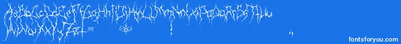 XxiiUltimateBlackMetal Font – White Fonts on Blue Background