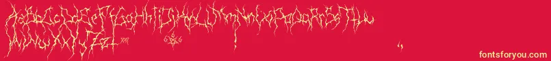 fuente XxiiUltimateBlackMetal – Fuentes Amarillas Sobre Fondo Rojo