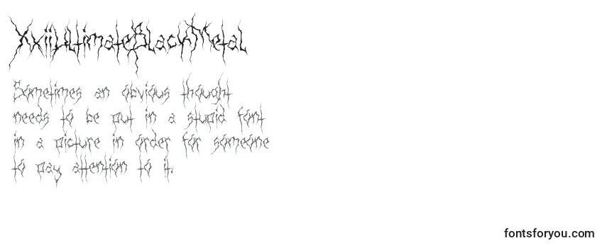 Schriftart XxiiUltimateBlackMetal