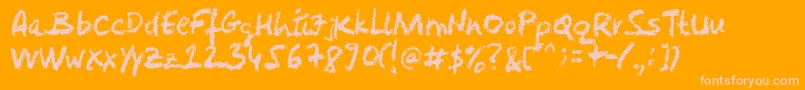 Crayola Font – Pink Fonts on Orange Background