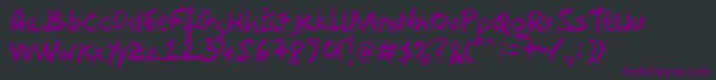 Crayola Font – Purple Fonts on Black Background