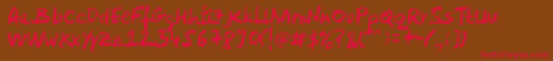 Crayola Font – Red Fonts on Brown Background