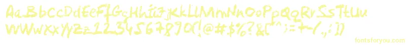 Crayola Font – Yellow Fonts on White Background