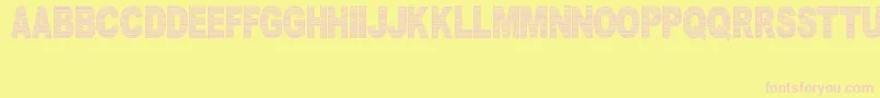 DocallismeHasPattern Font – Pink Fonts on Yellow Background