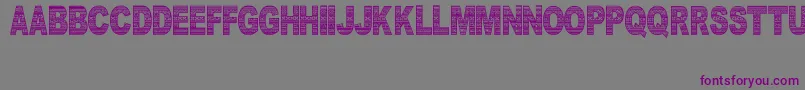 フォントDocallismeHasPattern – 紫色のフォント、灰色の背景