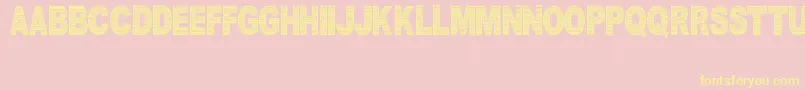 DocallismeHasPattern Font – Yellow Fonts on Pink Background